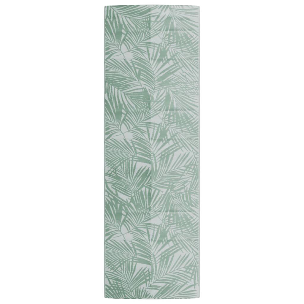 Vidaxl außerhalb des Teppichs Aakil 80x250 cm Polypropengrün
