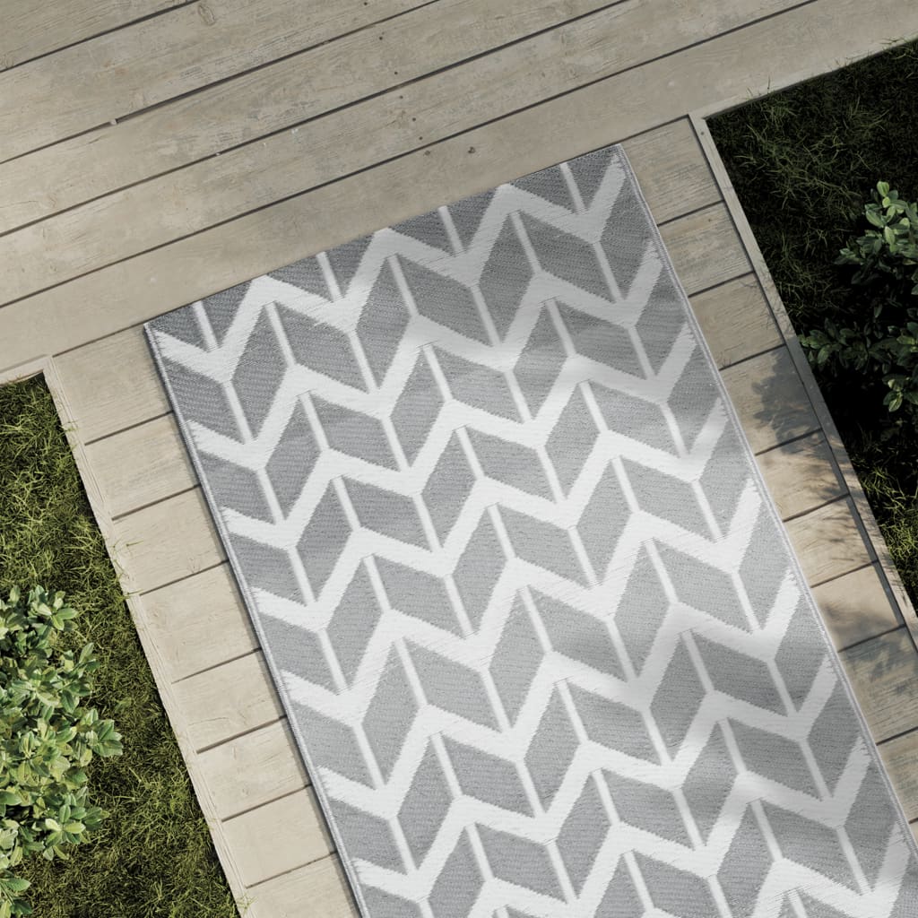 Vidaxl außerhalb des Teppichs Arakil 80x250 cm pp grau