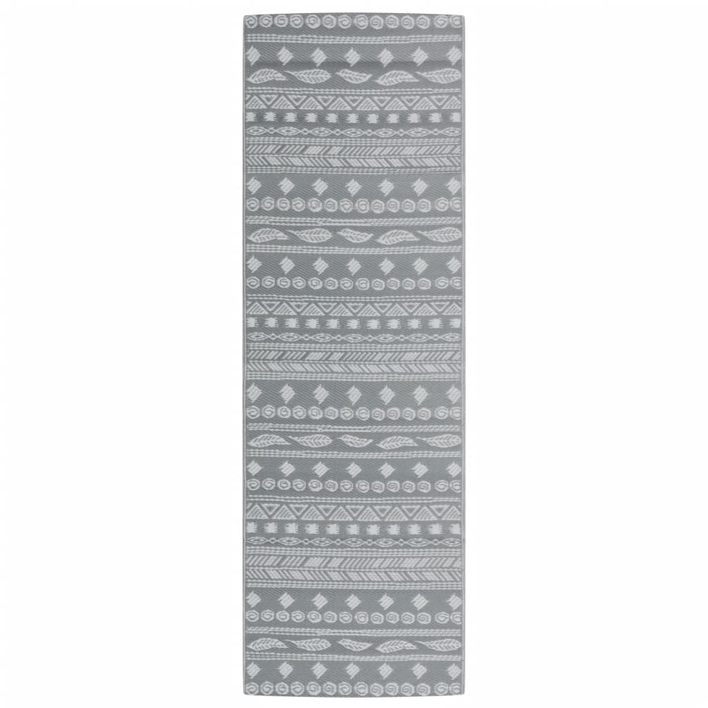 Vidaxl außerhalb des Teppichs Arakil 80x250 cm pp grau