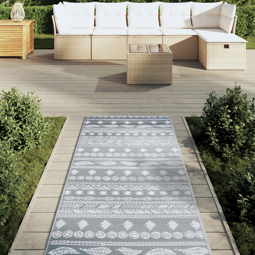 Vidaxl außerhalb des Teppichs Arakil 80x250 cm pp grau