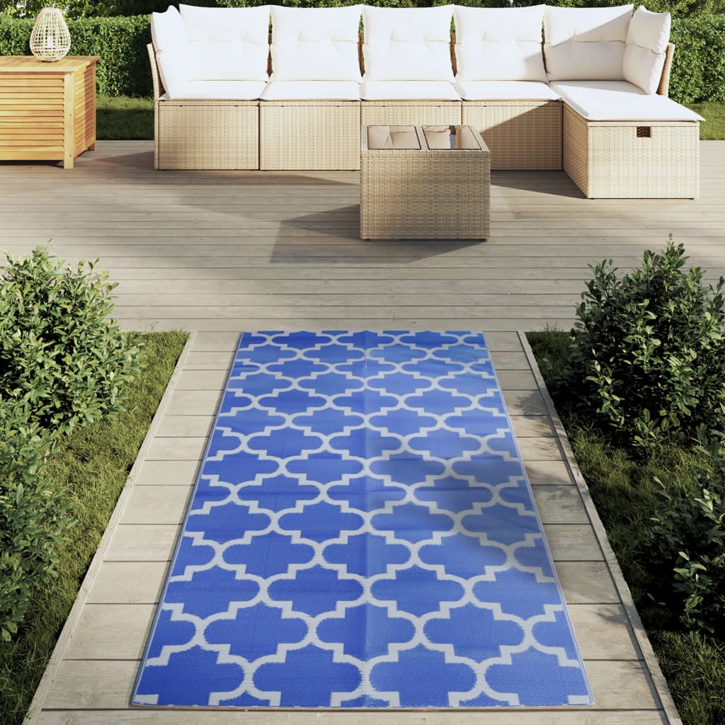 VIDAXL Outside Teppich Arakil 80x150 cm Polypropenblau