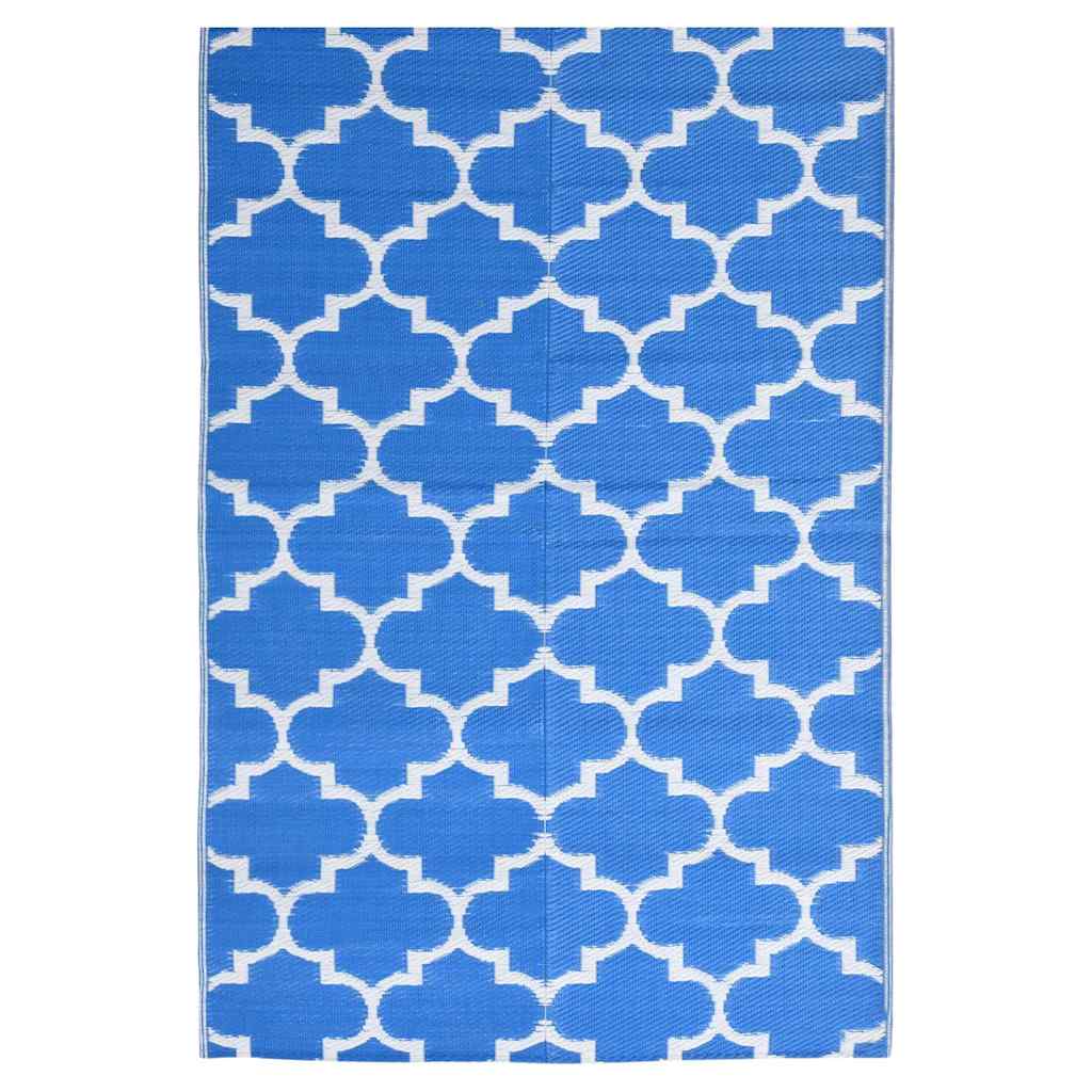 Vidaxl außerhalb des Teppichs Arakil 160x230 cm Polypropenblau