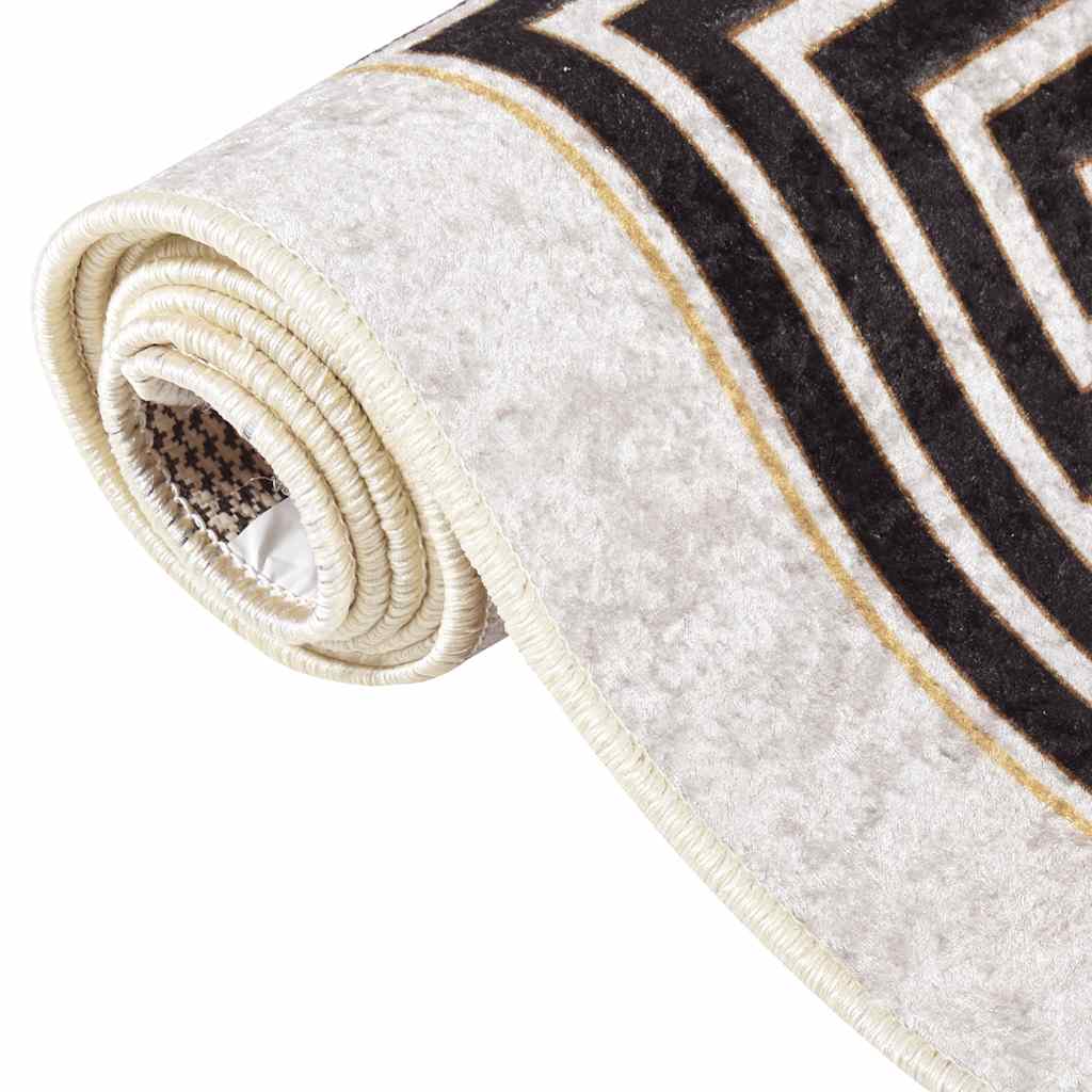 Vidaxl Teppich waschbarer Anti-Schlag 80x150 cm Licht Beige