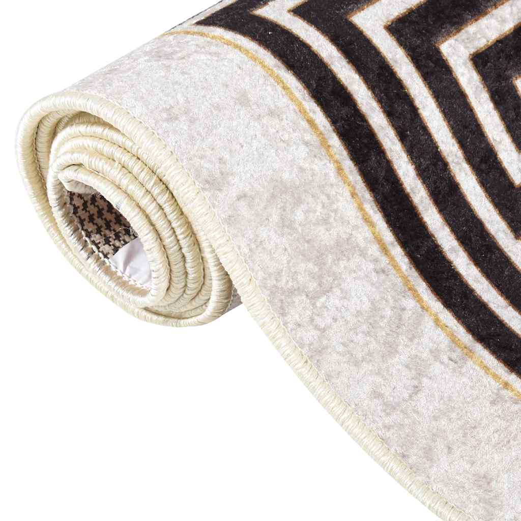 VidaXL Waschbarer Anti-Rutsch-Teppich 160 x 230 cm hellbeige