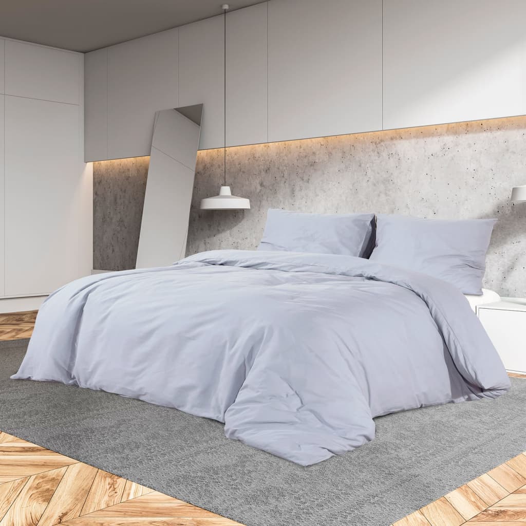Vidaxl Duvet Overlay Set Leicht 155x220 cm Mikrofasergrau