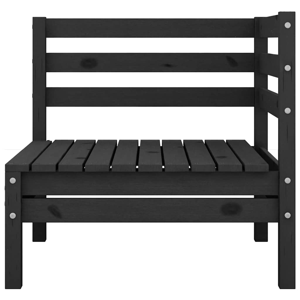 Vidaxl 3-delige loungeset massief grenenhout zwart
