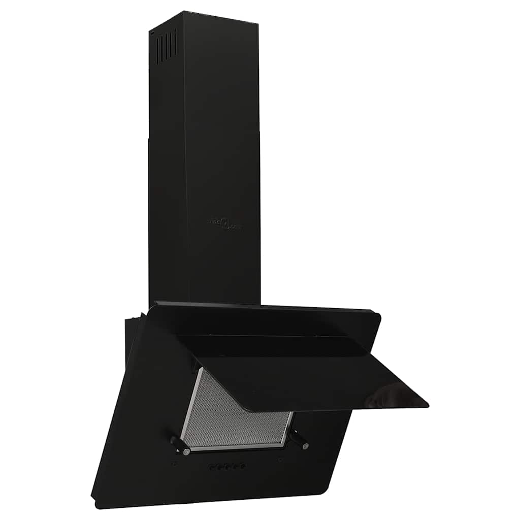 Vidaxl Wandextraktionshaube 60 cm Edelstahl und gehärtetes Glas schwarz