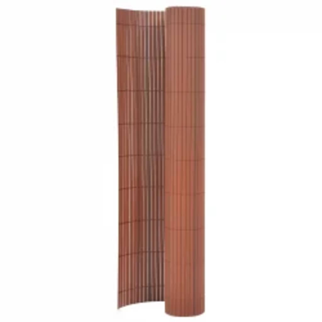 Vidaxl Gartenzäune doppelte 110 x 500 cm Braun