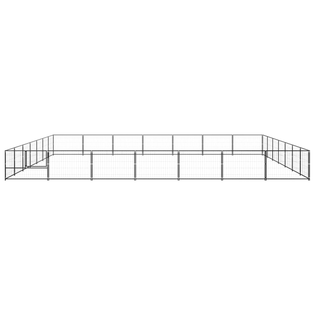 Vidaxl -Hundezwinger 49 m² Stahlschwarz