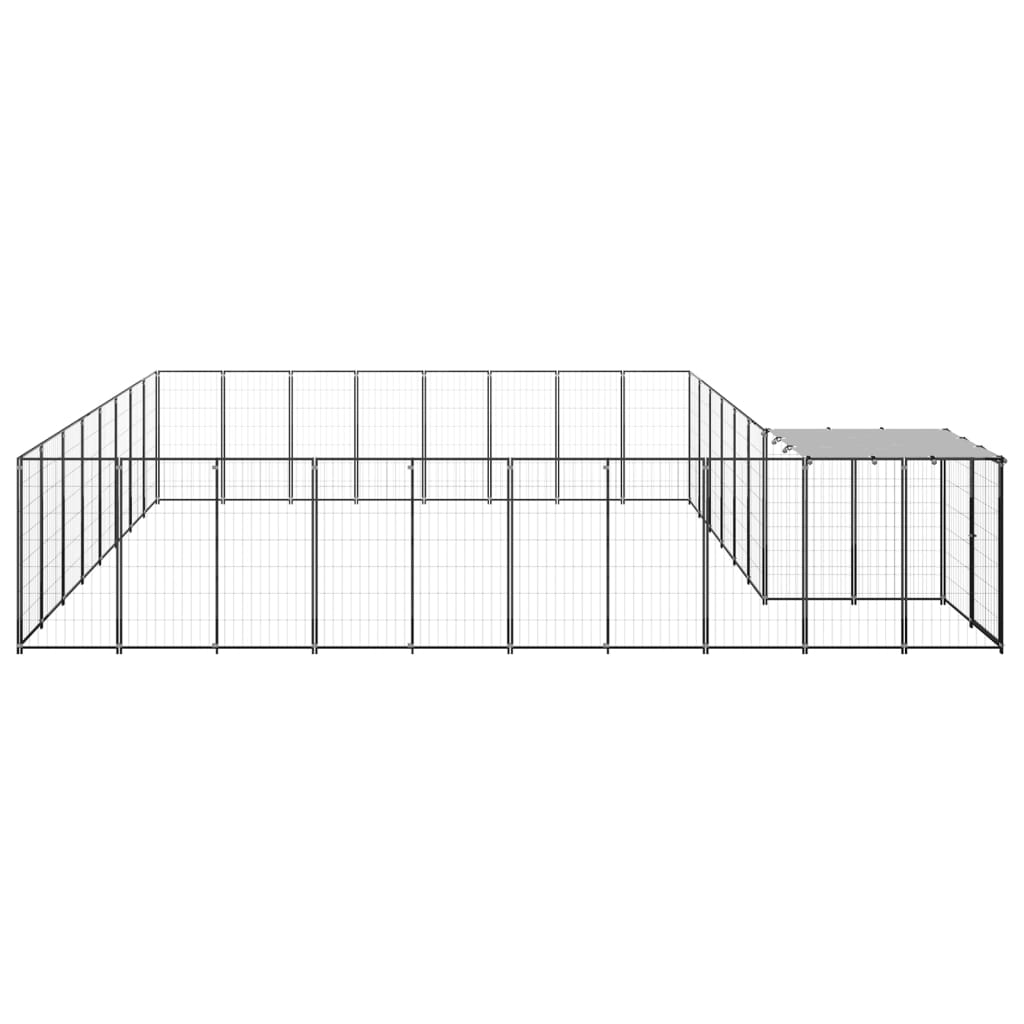 Vidaxl -Hundezwinger 20,57 m² Stahlschwarz