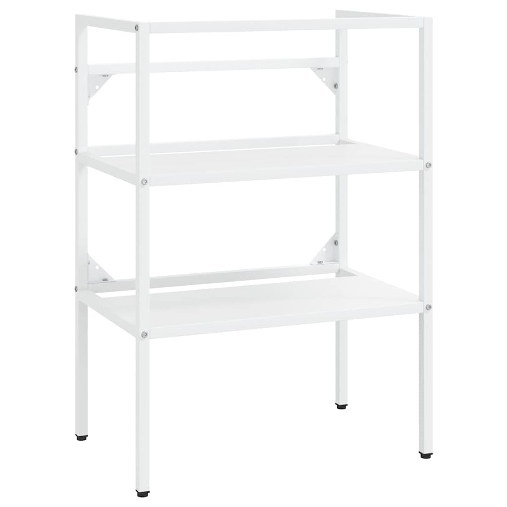 Vidaxl wastafelframe 59x38x83 cm ijzer wit