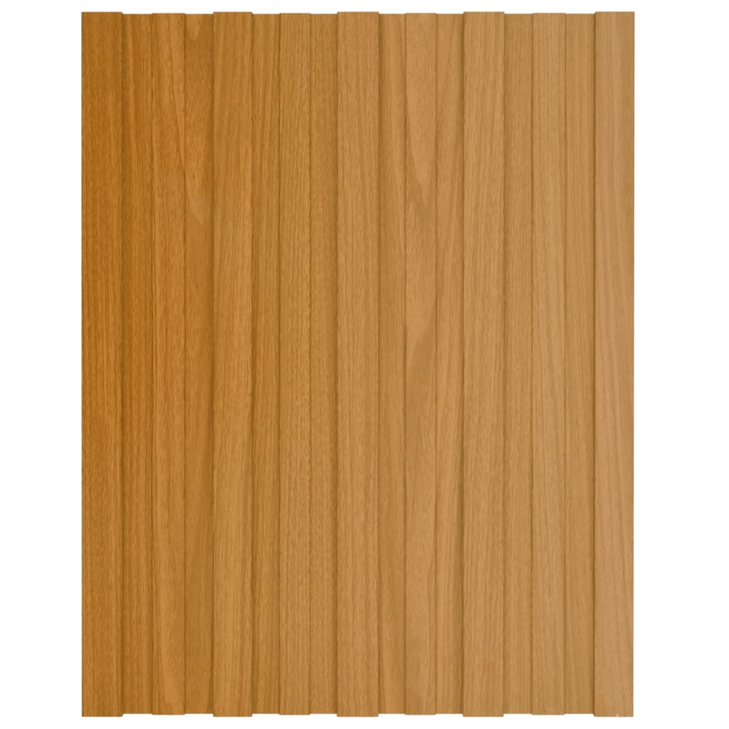 VIDAXL -Dachplatten 12 ST 60x45 cm verzinktes Stahl hellholz Holz
