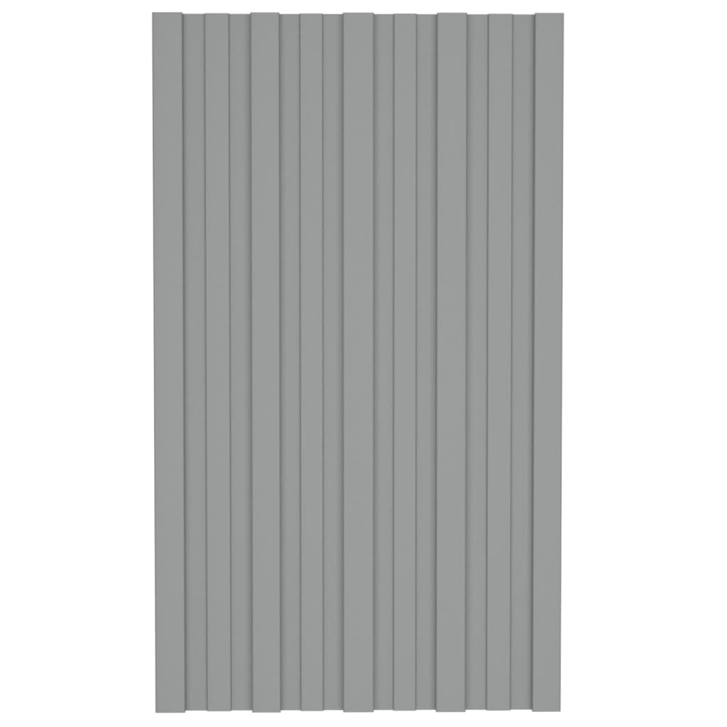 VIDAXL -Dachpaneele 36 ST 80x45 cm verzinkter Stahl grau