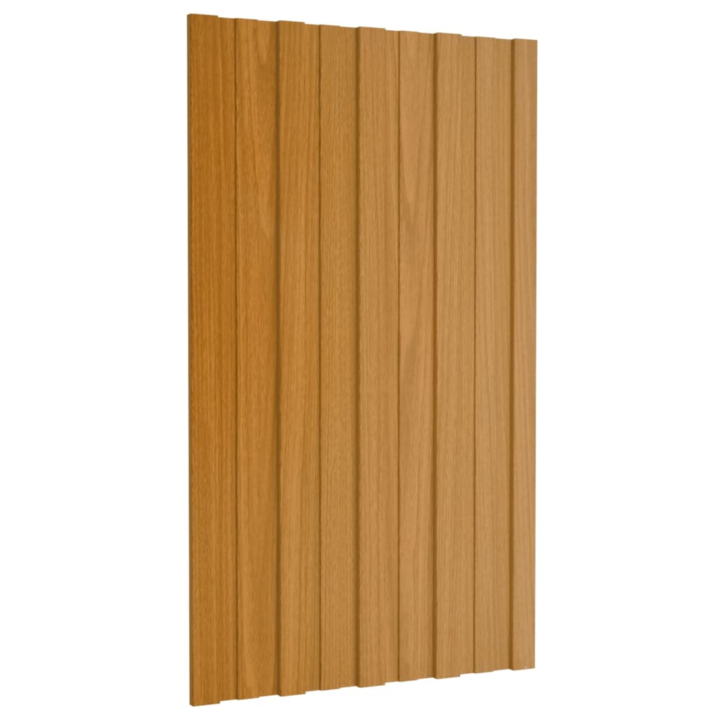 VIDAXL -Dachplatten 36 ST 80x45 cm verzinktes Stahlhellholz gefärbt