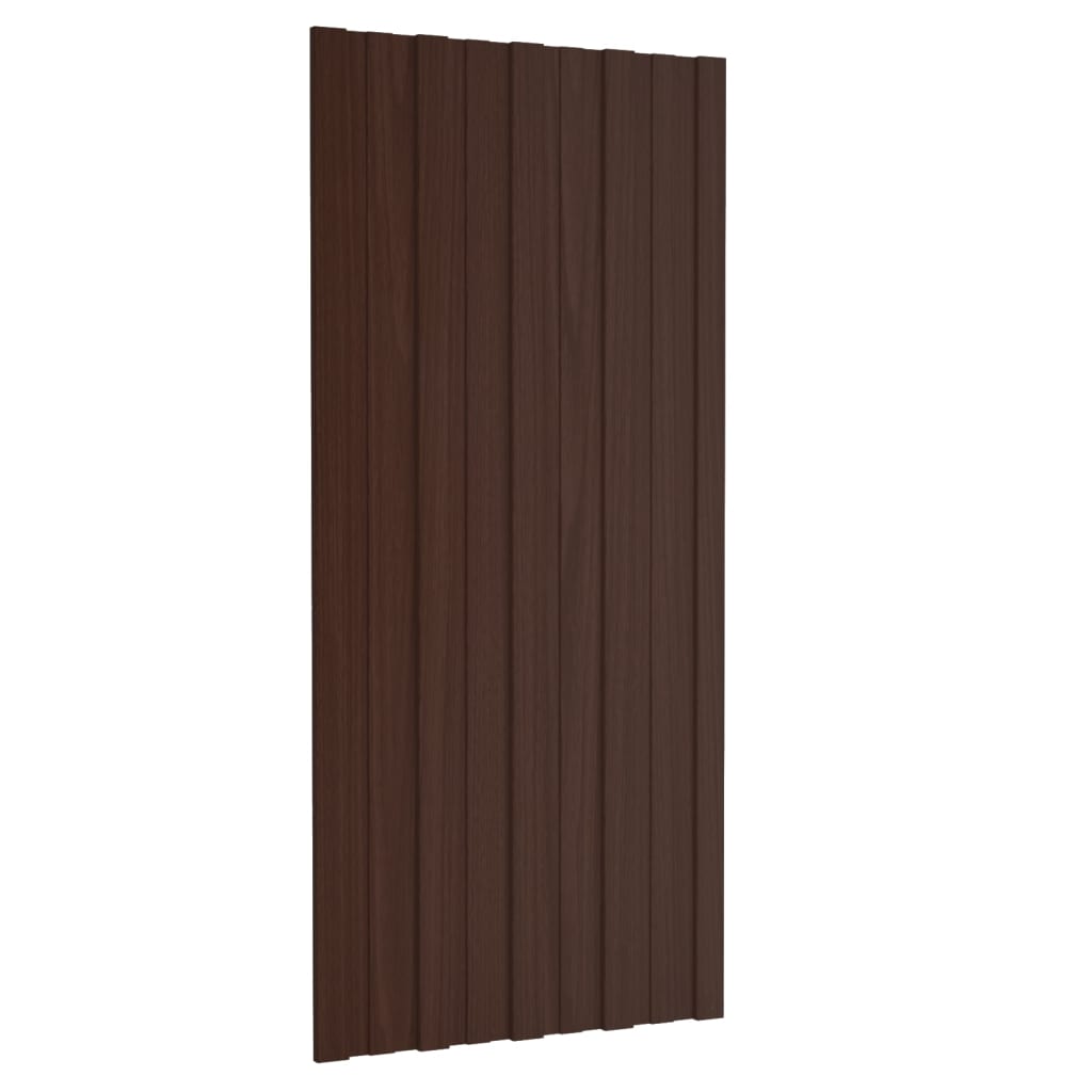 VIDAXL -Dachplatten 12 ST 100x45 cm verzinkter Stahlbraun