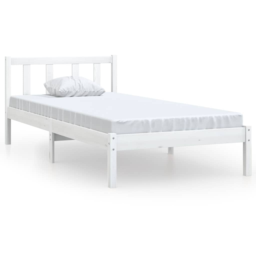 Vidaxl bedframe massief grenenhout wit 90x190 cm