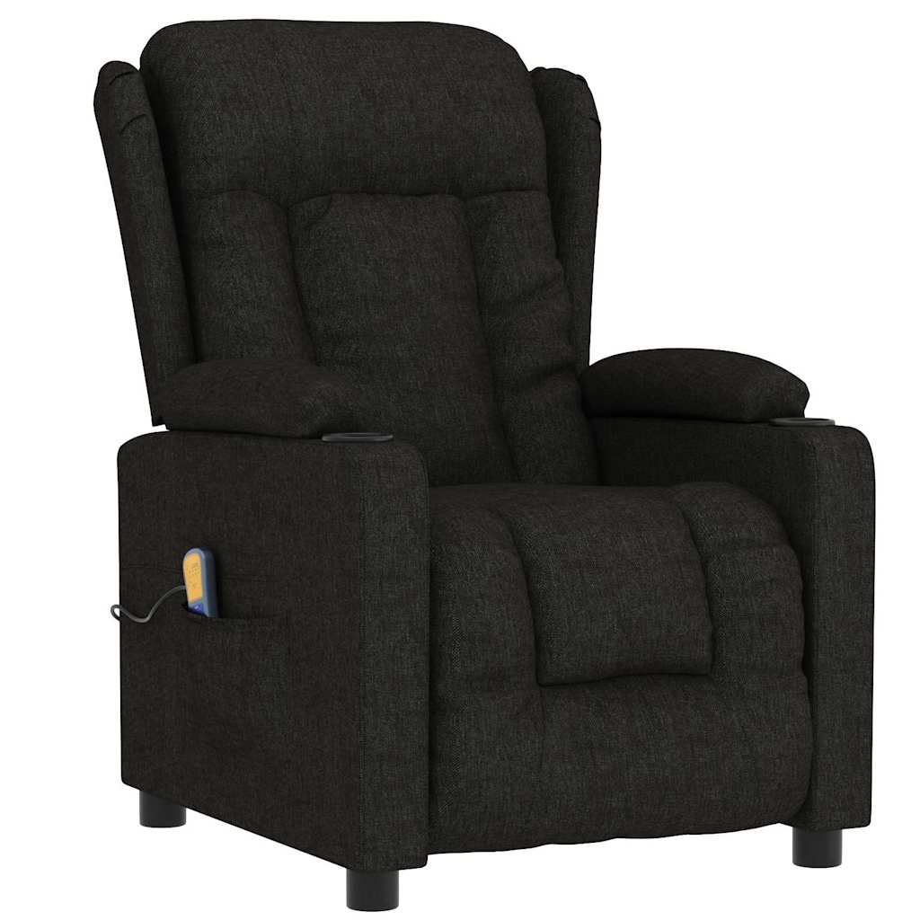 Vidaxl massagestoel stof zwart