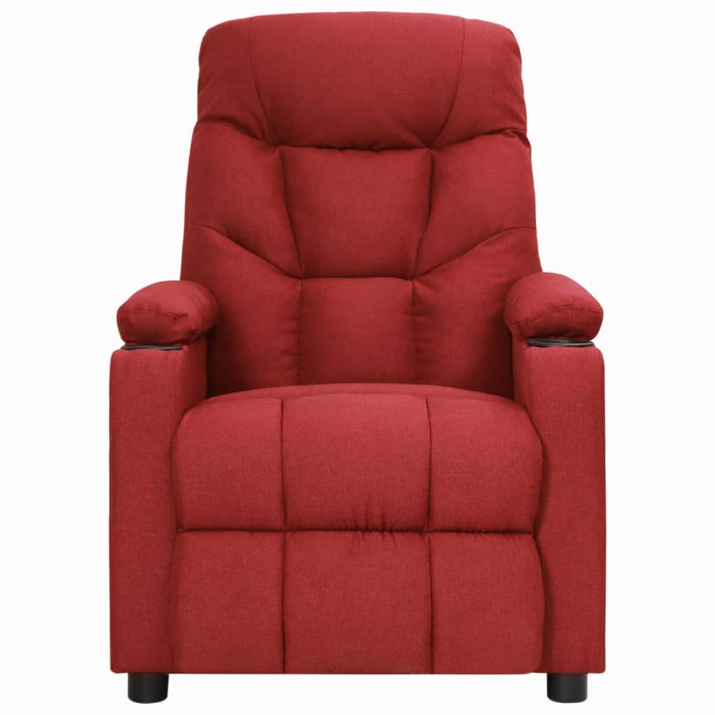 Vidaxl fauteuil verstelbaar stof wijnrood