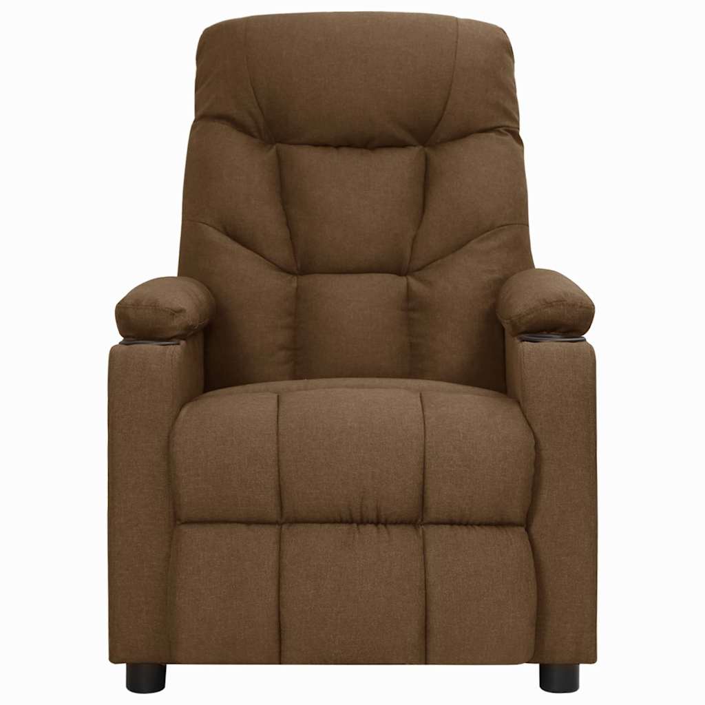 Vidaxl fauteuil verstelbaar stof bruin