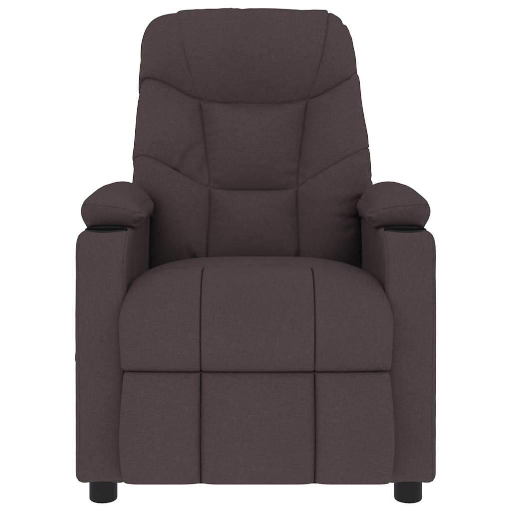 Vidaxl massagestoel stof donkerbruin