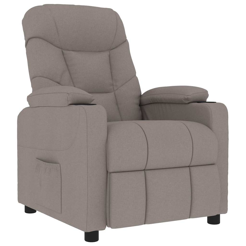 Vidaxl massagestoel stof taupe