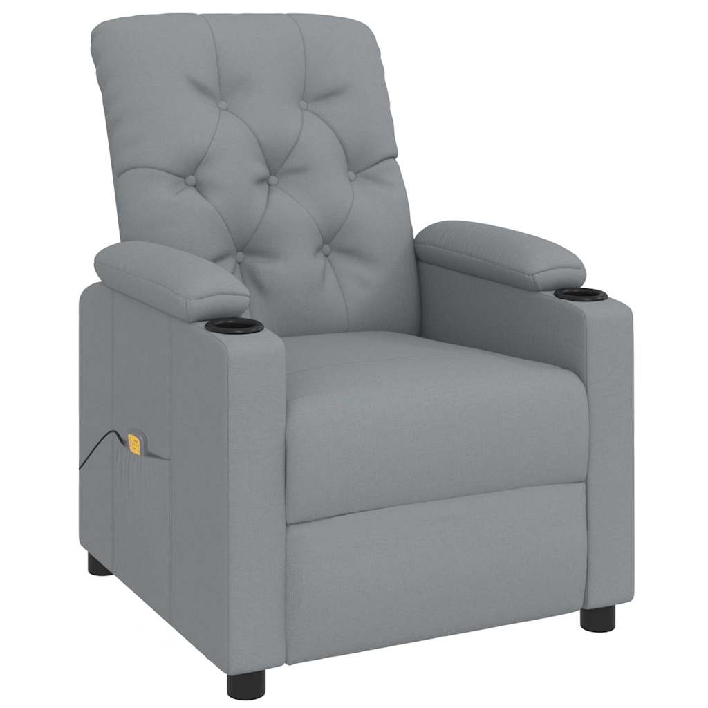 Vidaxl massagestoel stof lichtgrijs