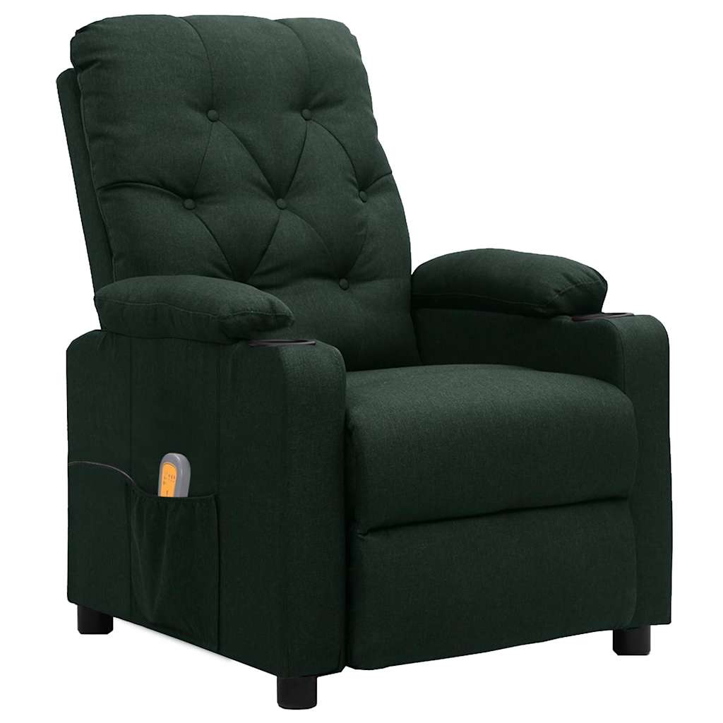 Vidaxl massagestoel stof donkergroen