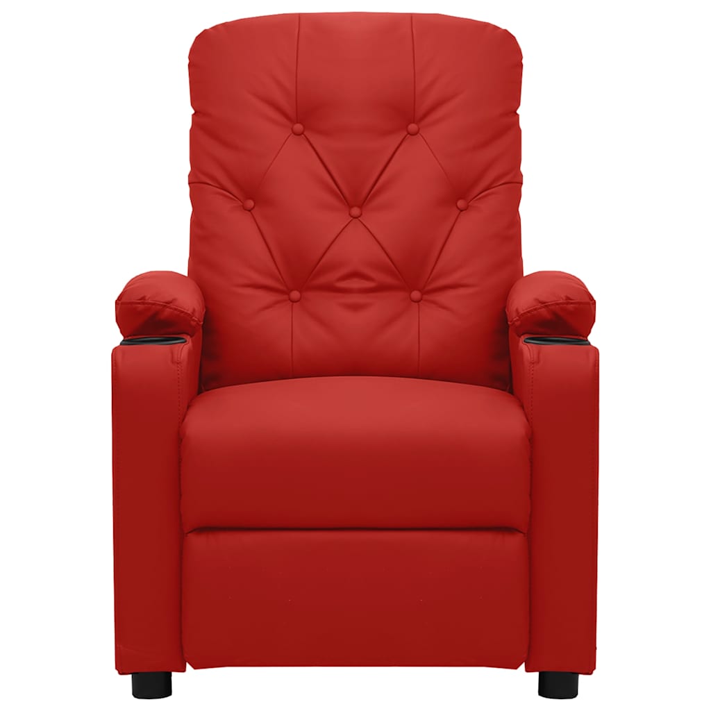 Vidaxl fauteuil verstelbaar kunstleer wijnrood