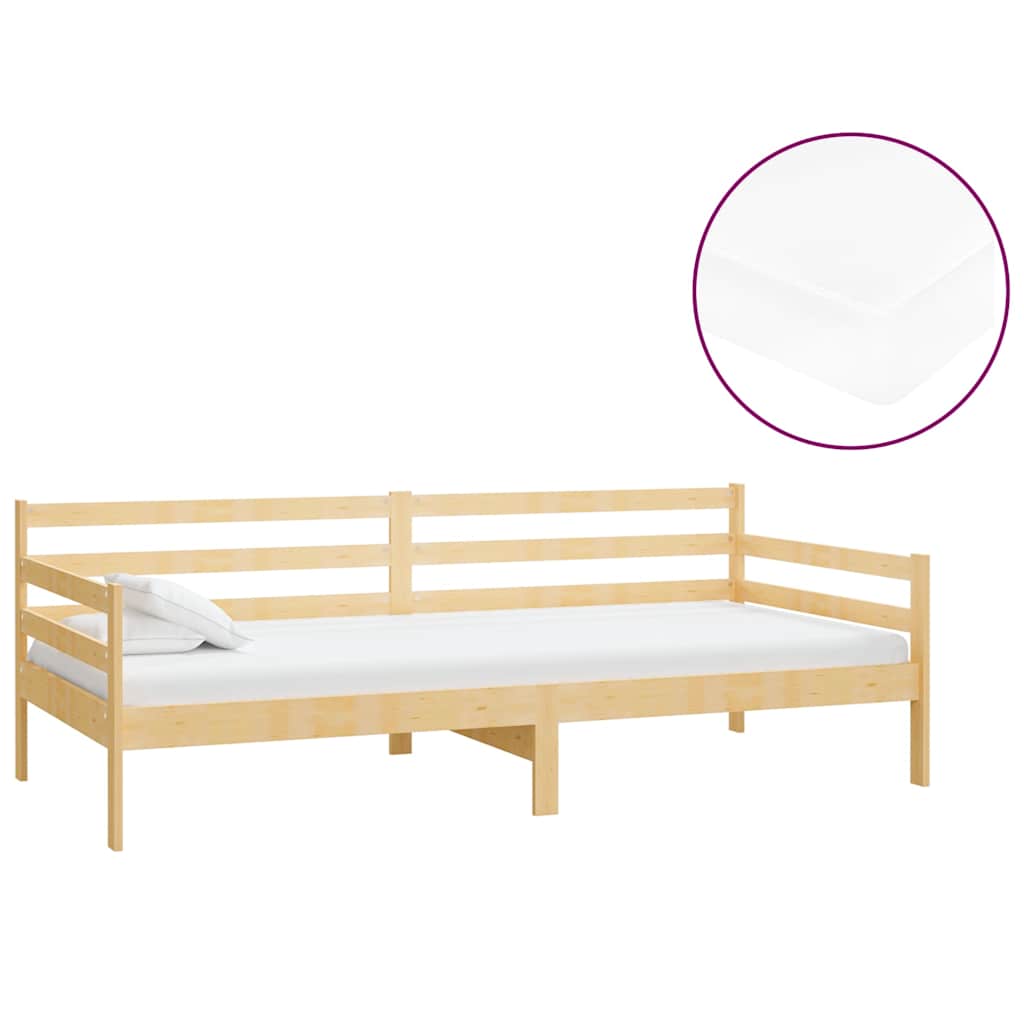 Vidaxl slaapbank met matras massief grenenhout 90x200 cm