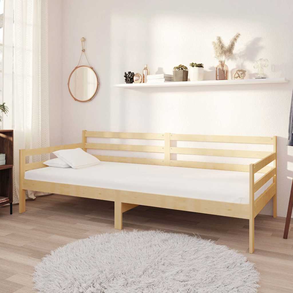 Vidaxl slaapbank met matras massief grenenhout 90x200 cm