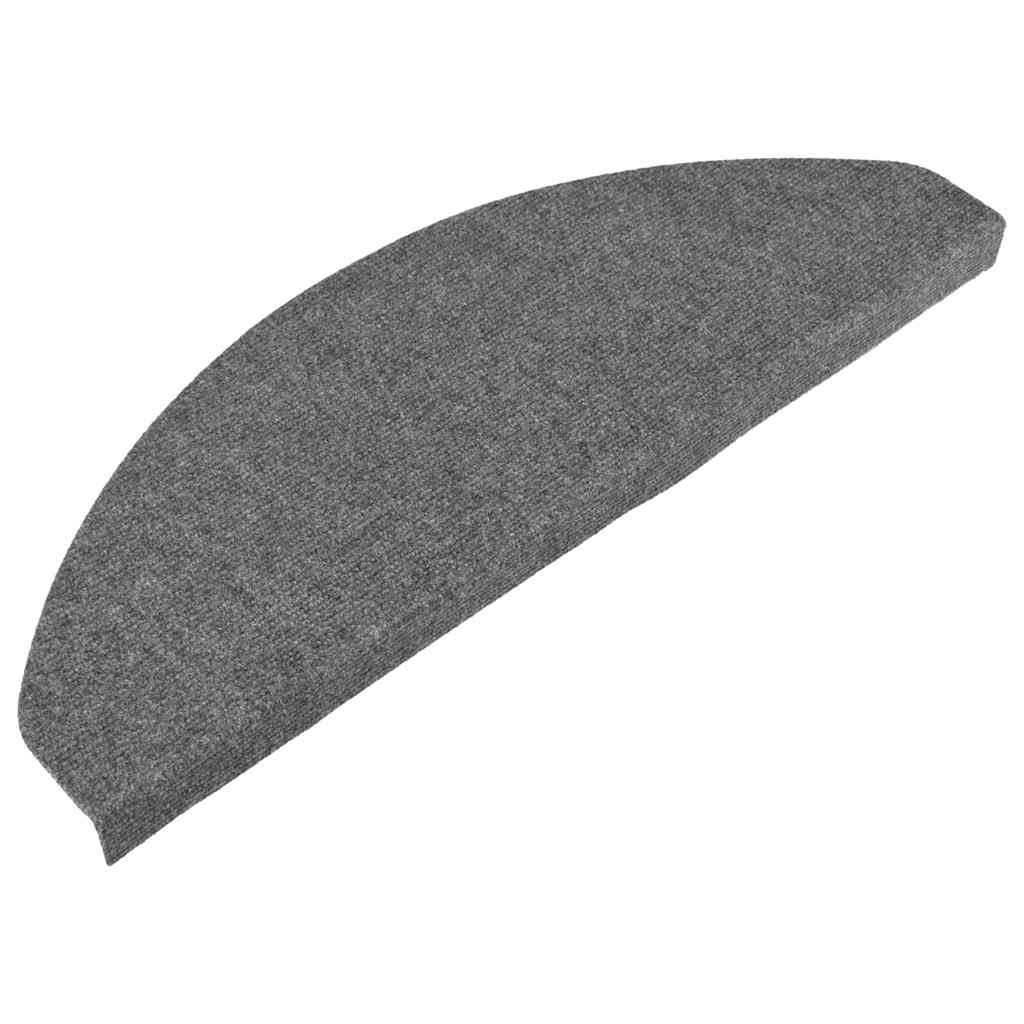 Vidaxl Treppenmatten Selbstadhäsiv 15 ST 65x22.5x3,5 cm Grau