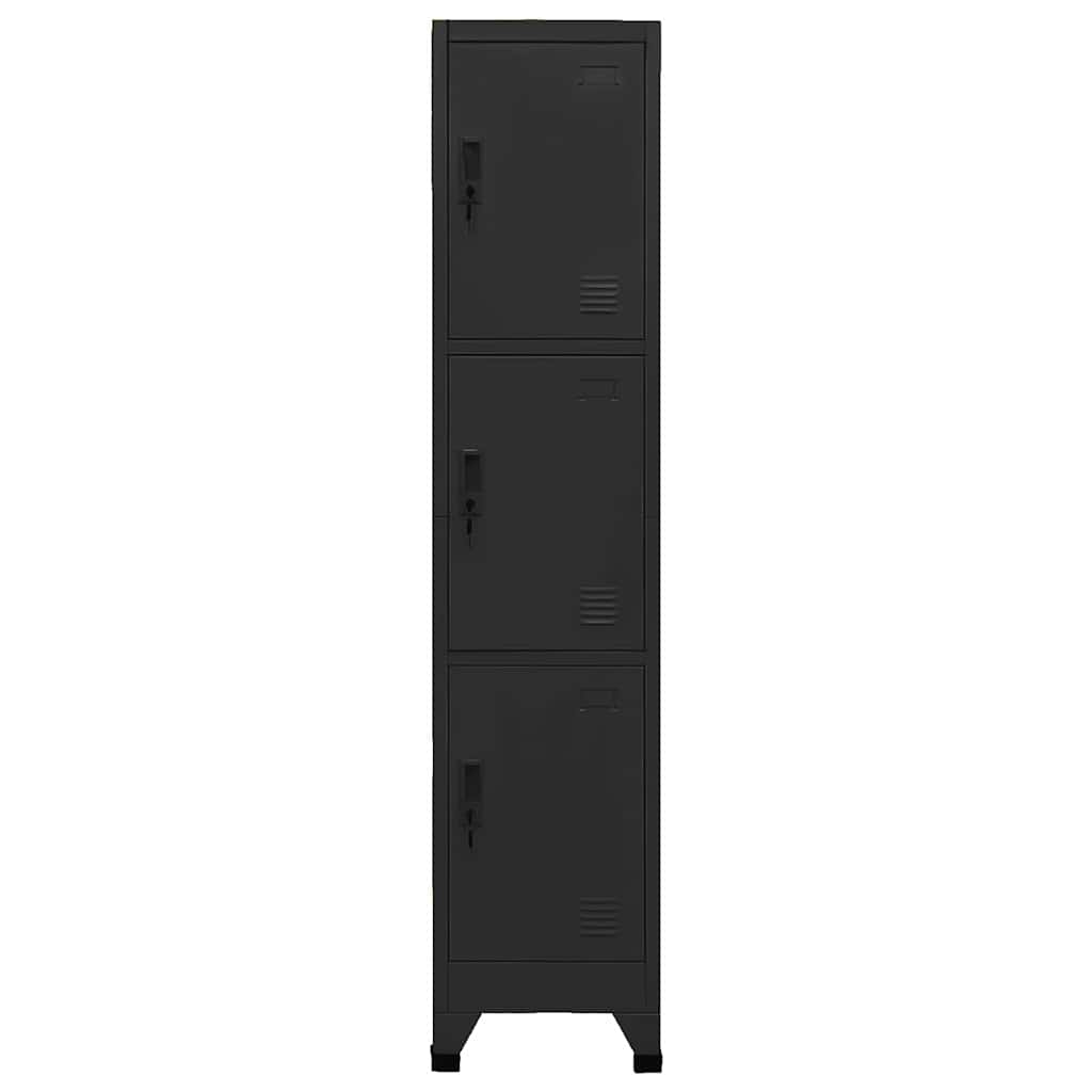Vidaxl lockerkast 38x45x180 cm staal zwart