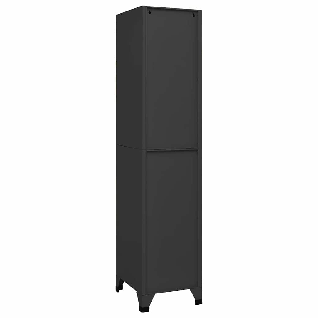 Vidaxl lockerkast 38x45x180 cm staal antracietkleurig