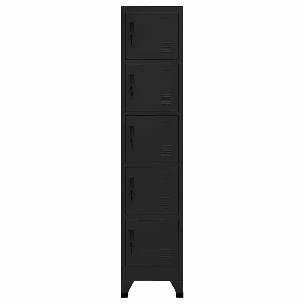 Vidaxl lockerkast 38x40x180 cm staal zwart