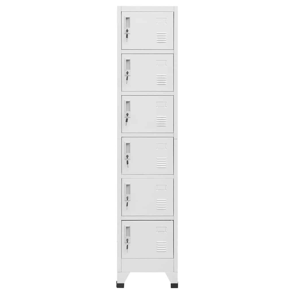 Vidaxl lockerkast 38x40x180 cm staal lichtgrijs