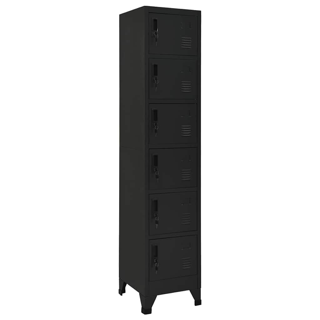 Vidaxl lockerkast 38x40x180 cm staal zwart