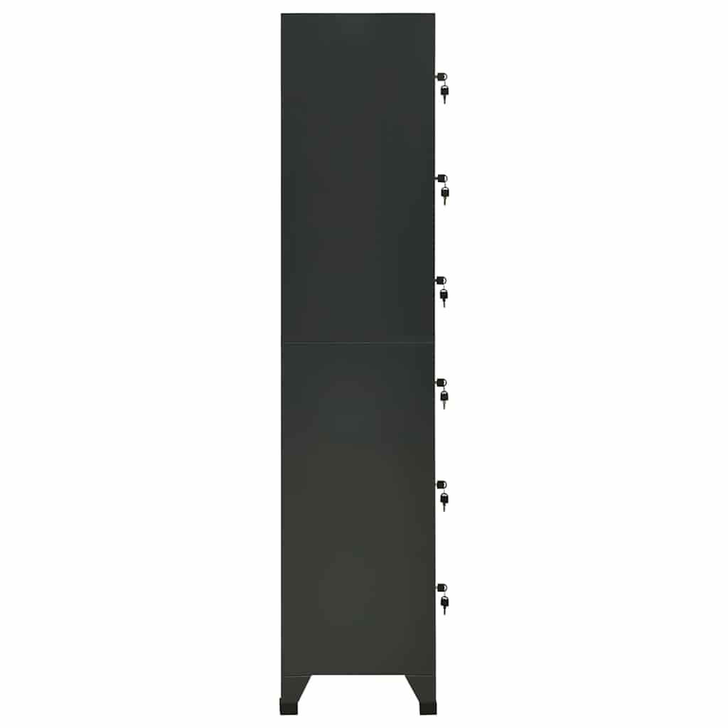Vidaxl lockerkast 38x40x180 cm staal antracietkleurig