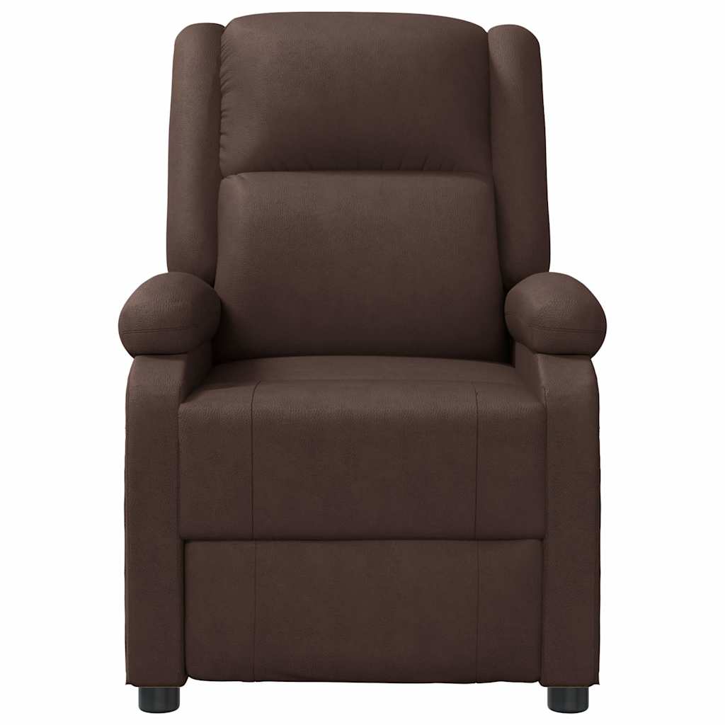 Vidaxl fauteuil verstelbaar kunstleer bruin