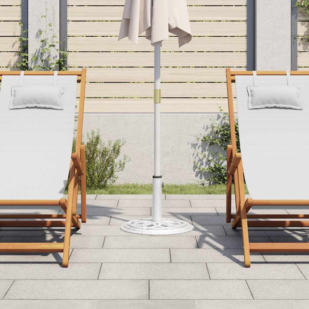 Vidaxl Parasol Fuß 44x44x31 cm Gusseisen weiß