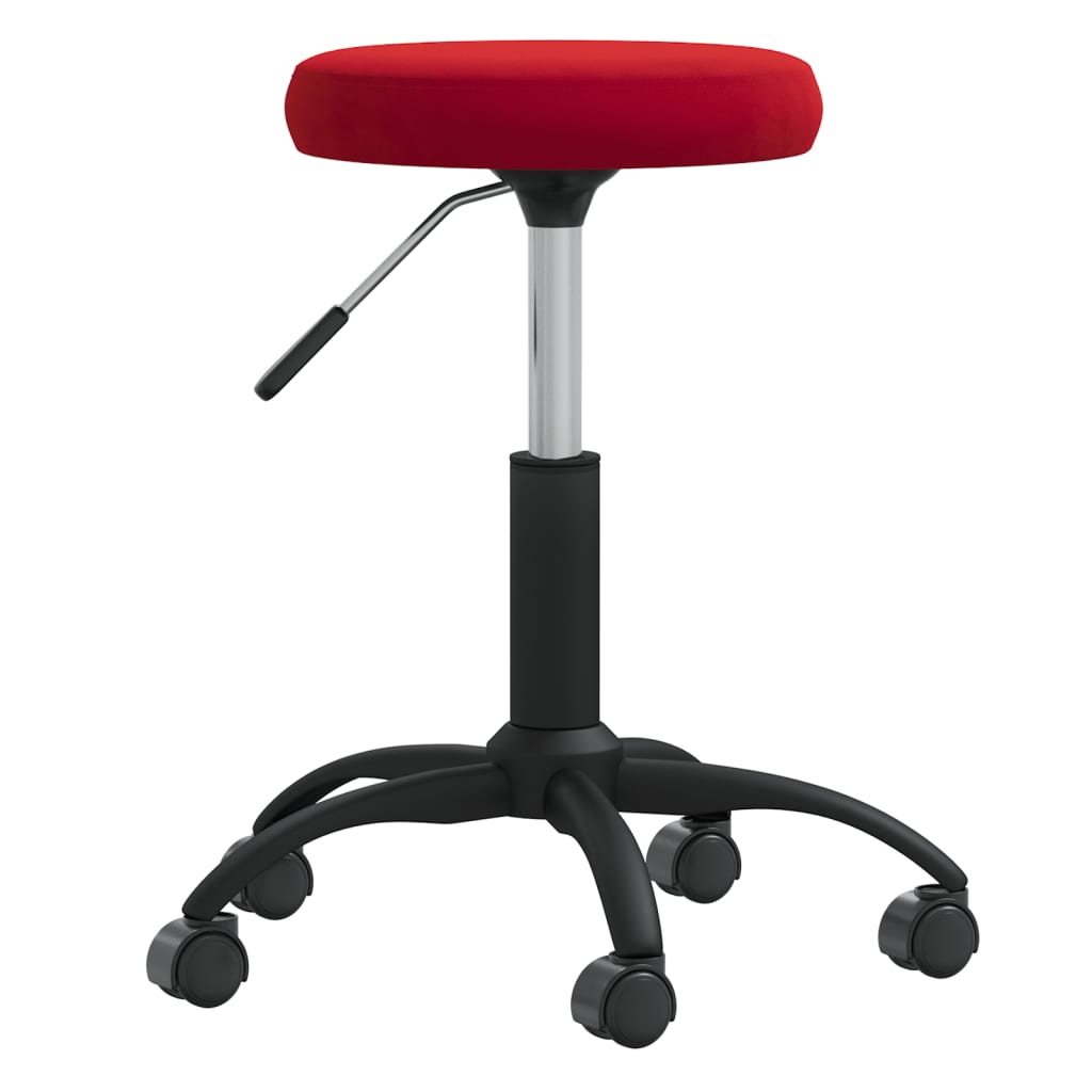 VidaXL Massagehocker Samt weinrot