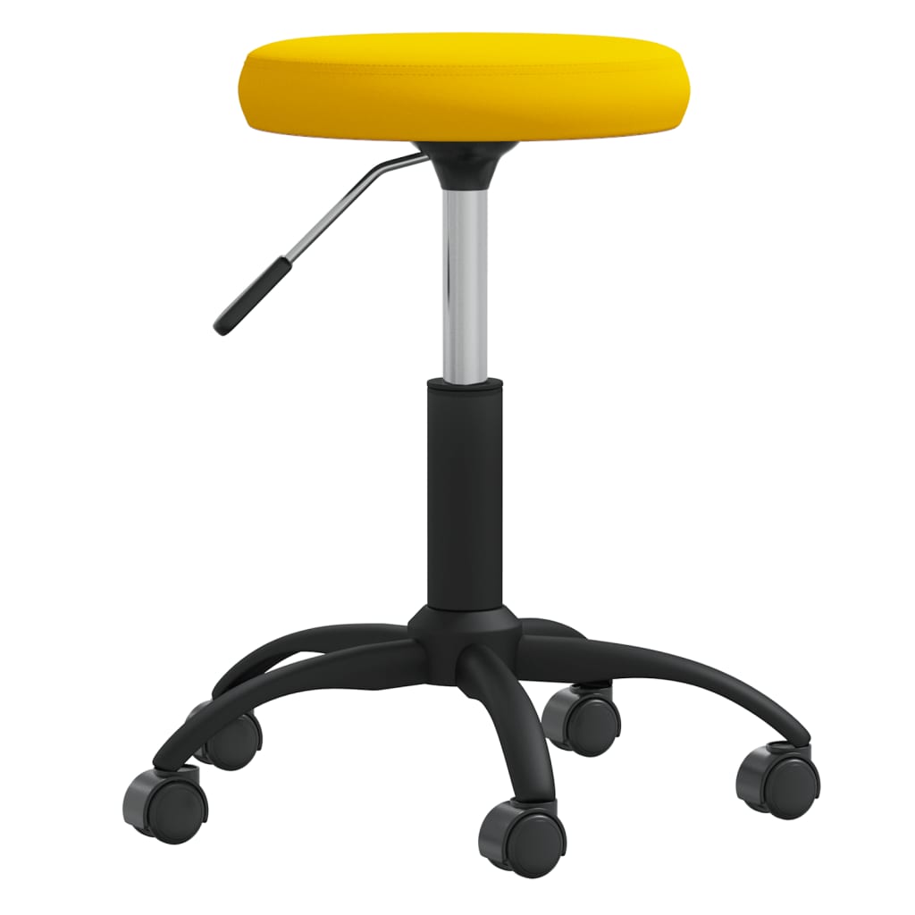 VidaXL Massagehocker Samt senfgelb