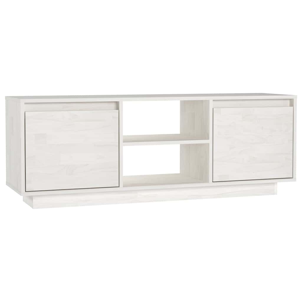 Vidaxl tv-meubel 110x30x40 cm massief grenenhout wit