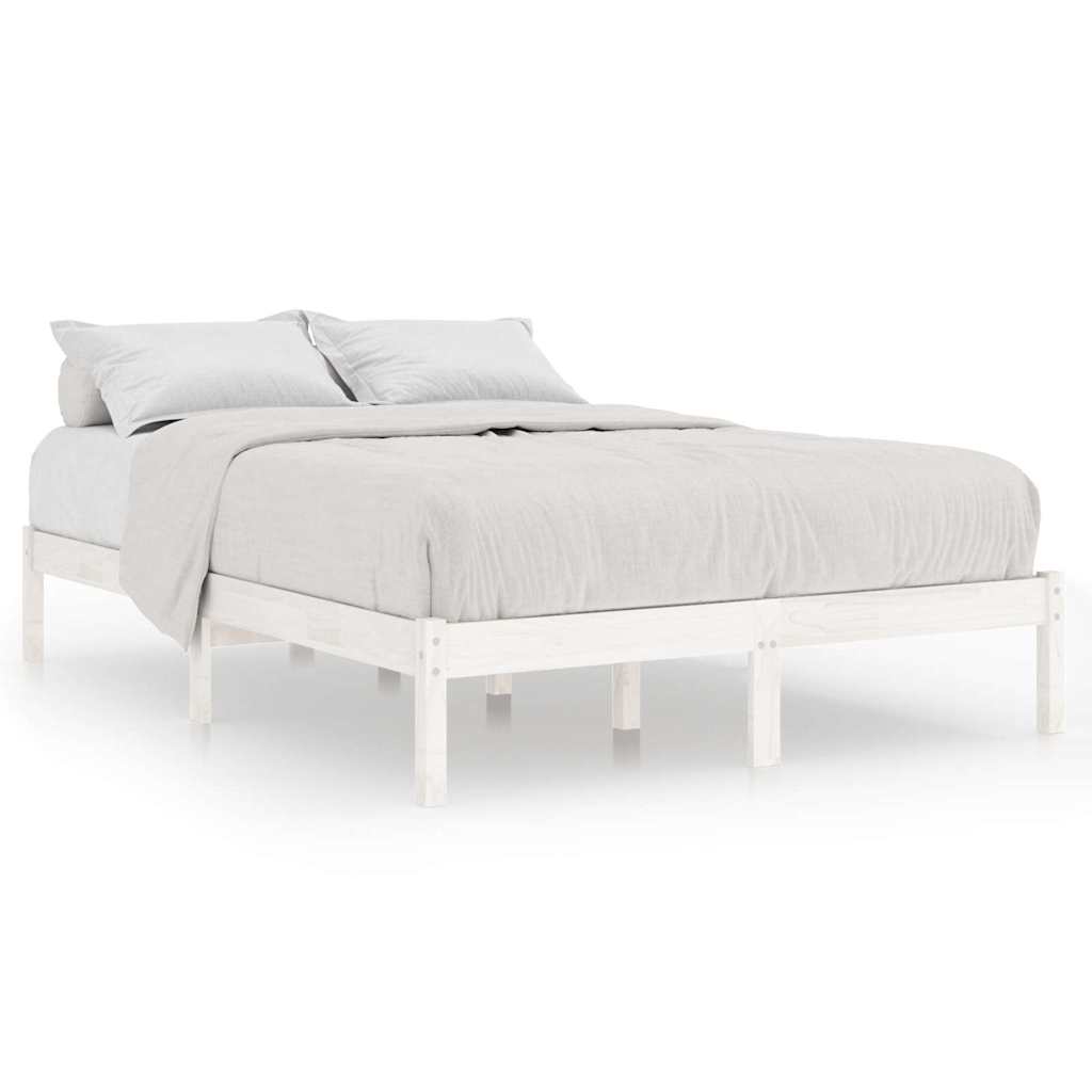 Vidaxl bedframe massief hout wit 180x200 cm