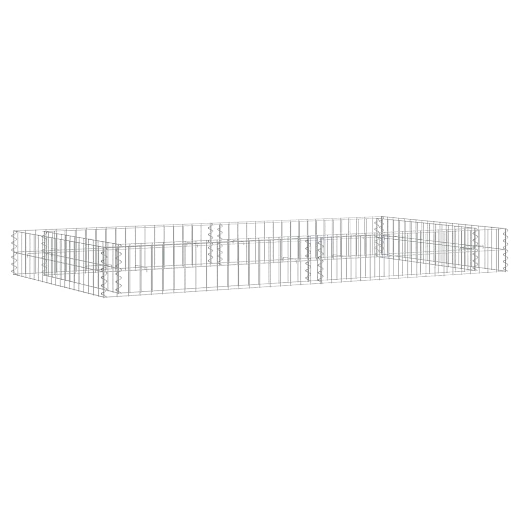 Vidaxx Gabionen-Pflanzgefäß erhöht 200x100x20 cm aus verzinktem Stahl