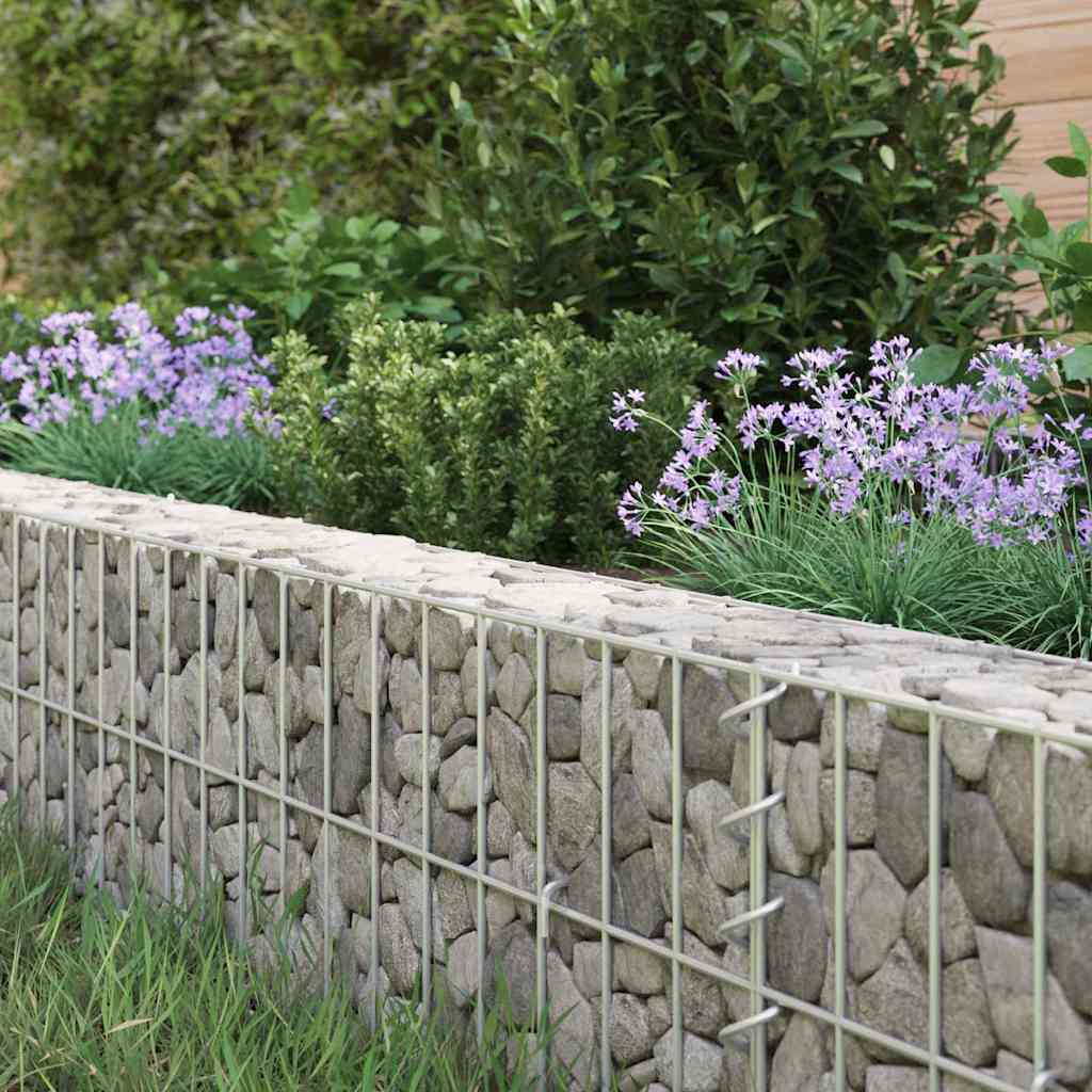 Vidaxl Gabion -Pflanzer vermehrte 400x100x20 cm verzinkter Stahl