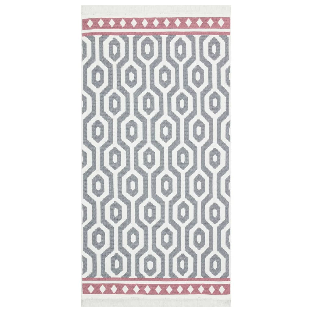 Vidaxl Rug 80x150 cm Baumwollgrau