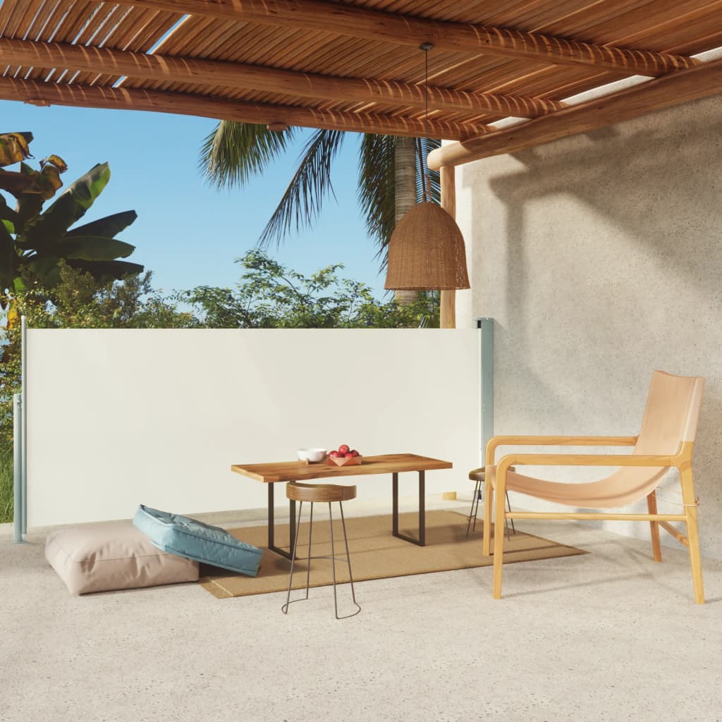 Vidaxl Garden Screen ausziehbar 117x300 cm Creme