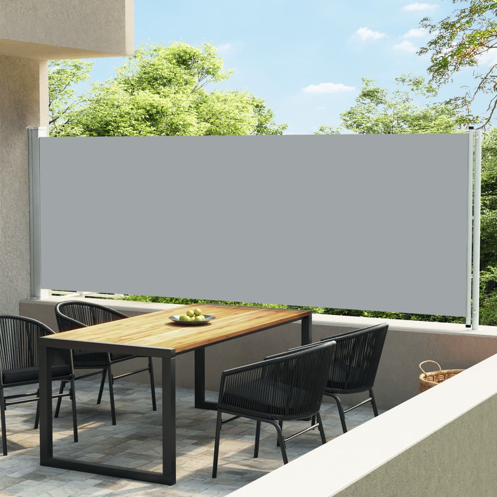Vidaxl Garden Bildschirm ausziehbar 160 x 600 cm Grau