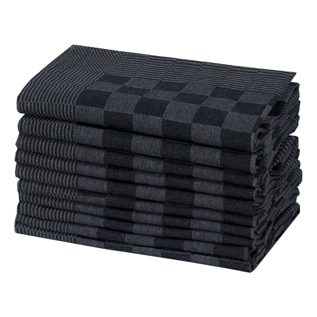 Vidaxl Küchentücher 20 ST 50 x 70 cm Baumwollschwarz und Grau