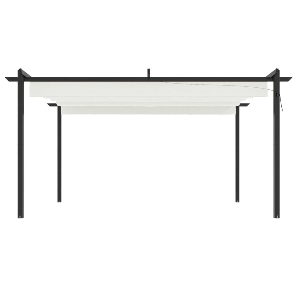 Vidaxl Garden Practor mit ausziehbarem Dach 4x3 m cremefarben